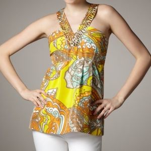 KATE SPADE Silk Jana Beaded V-Neck Top 2